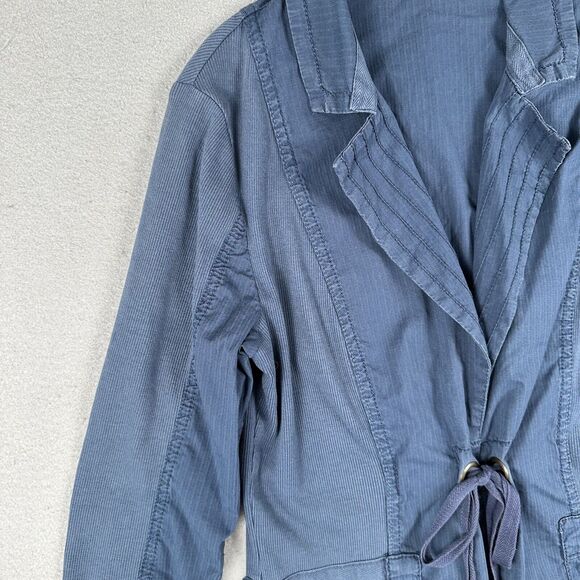 XCVI Jacket Women’s Small Blue‎ Tie Front Collared Long Sleeve - Picture 3 of 16